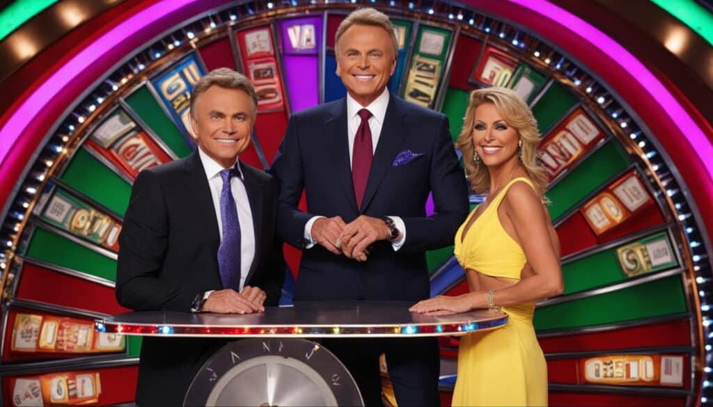 Pat Sajak and Vanna White on Wheel of Fortune