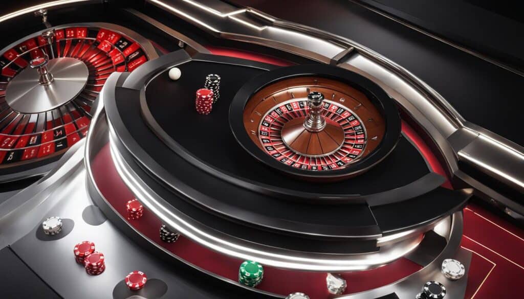 roulette wheel and table