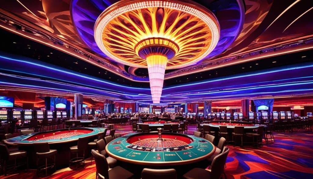 Audio elements in casino gaming atmosphere
