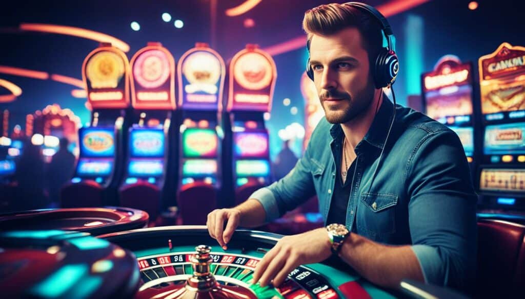 Casino gaming experience and ambient music